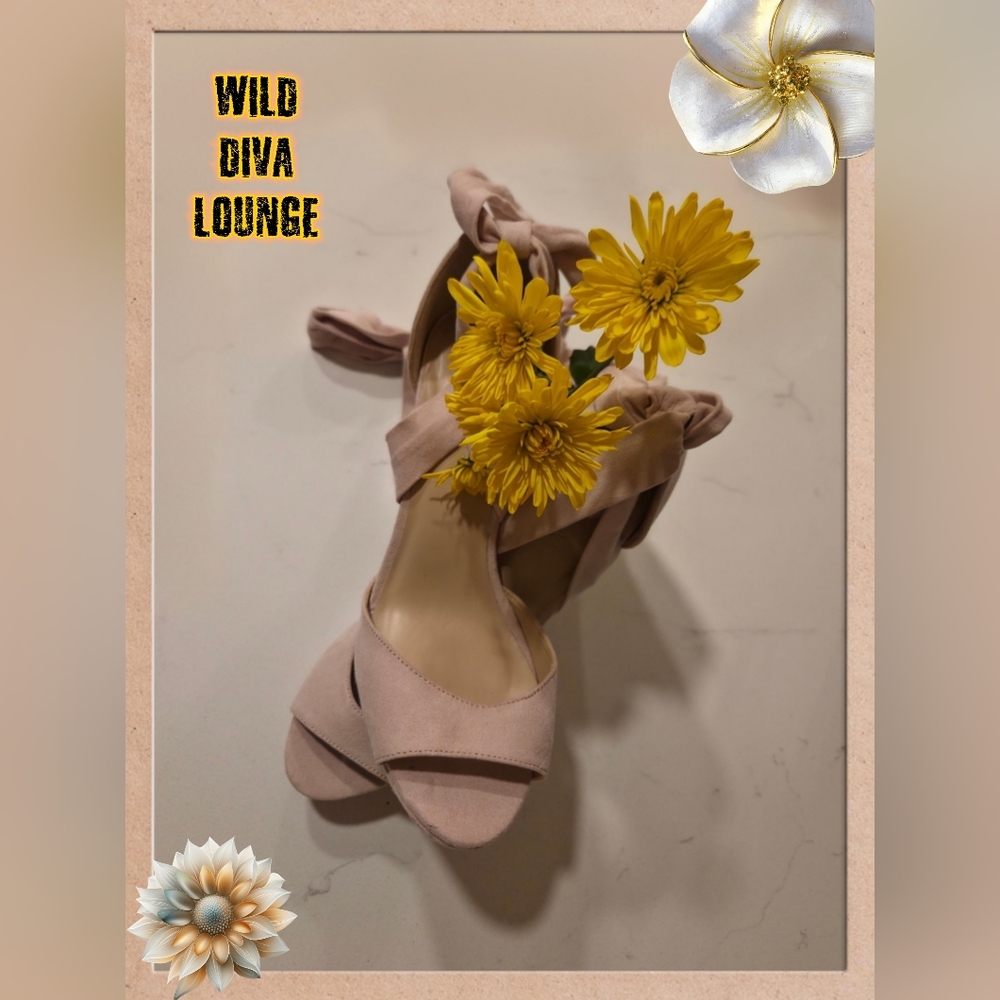 WILD DIVA Lounge Blush Pink/NUDE Chunky Platform Heels